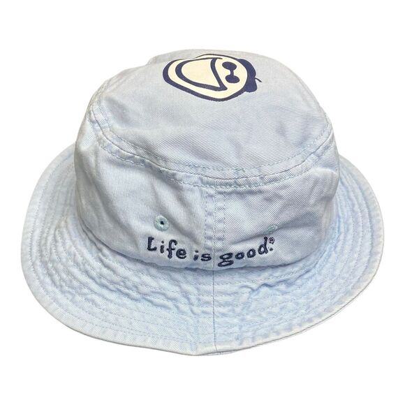 Life Is Good Bucket Hat 12-24 Months Sun Beach Jake Blue Chin Strap Kids Outdoor - Picture 1 of 9